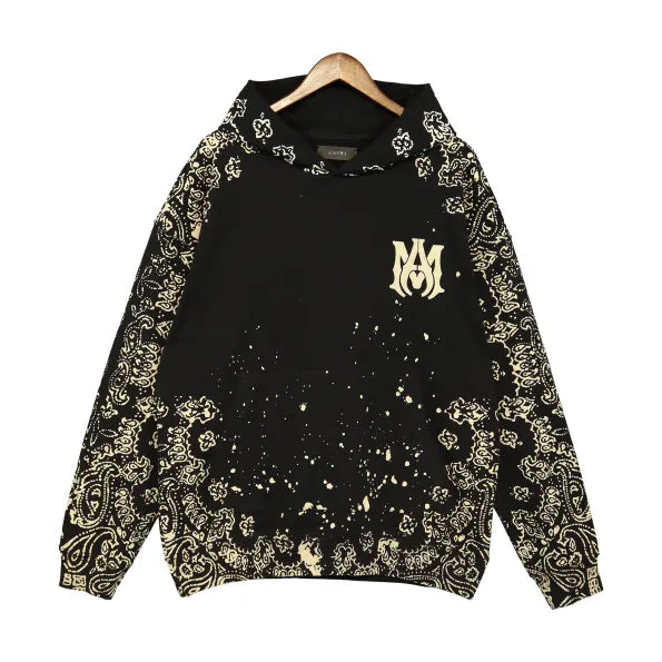 AMIRi Bandana Bleach All Over Hoodie