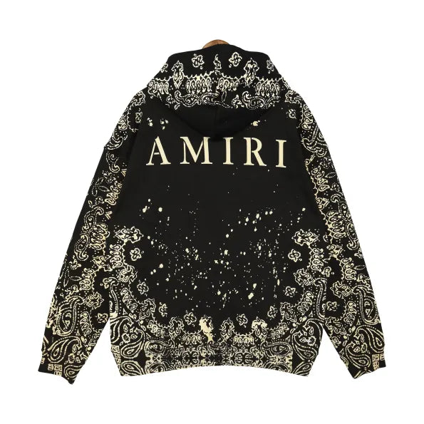 AMIRi Bandana Bleach All Over Hoodie